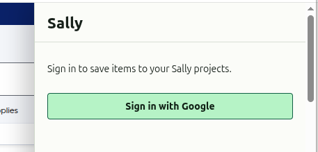 The Google sign-in prompt